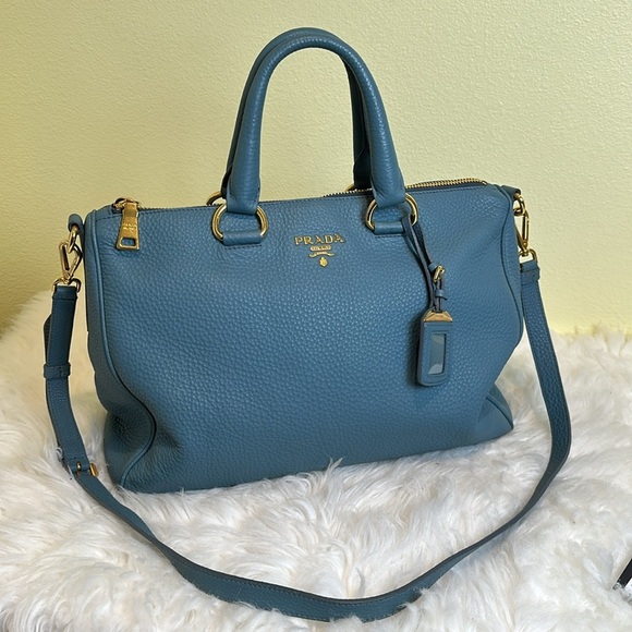 💯Authentic Prada Blue Leather Women's Bag🍀 - Picture 14 of 16